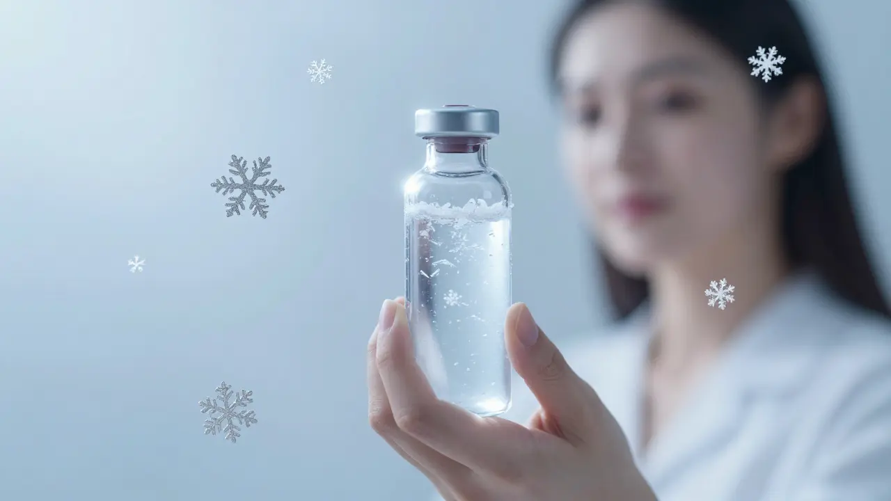 Žena drží vajíčka pro kryokonzervaci v klinice