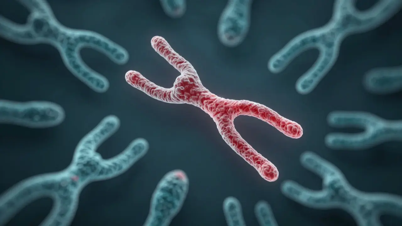 Mikroskopické zobrazení chromozomálních chyb při dělení buněk