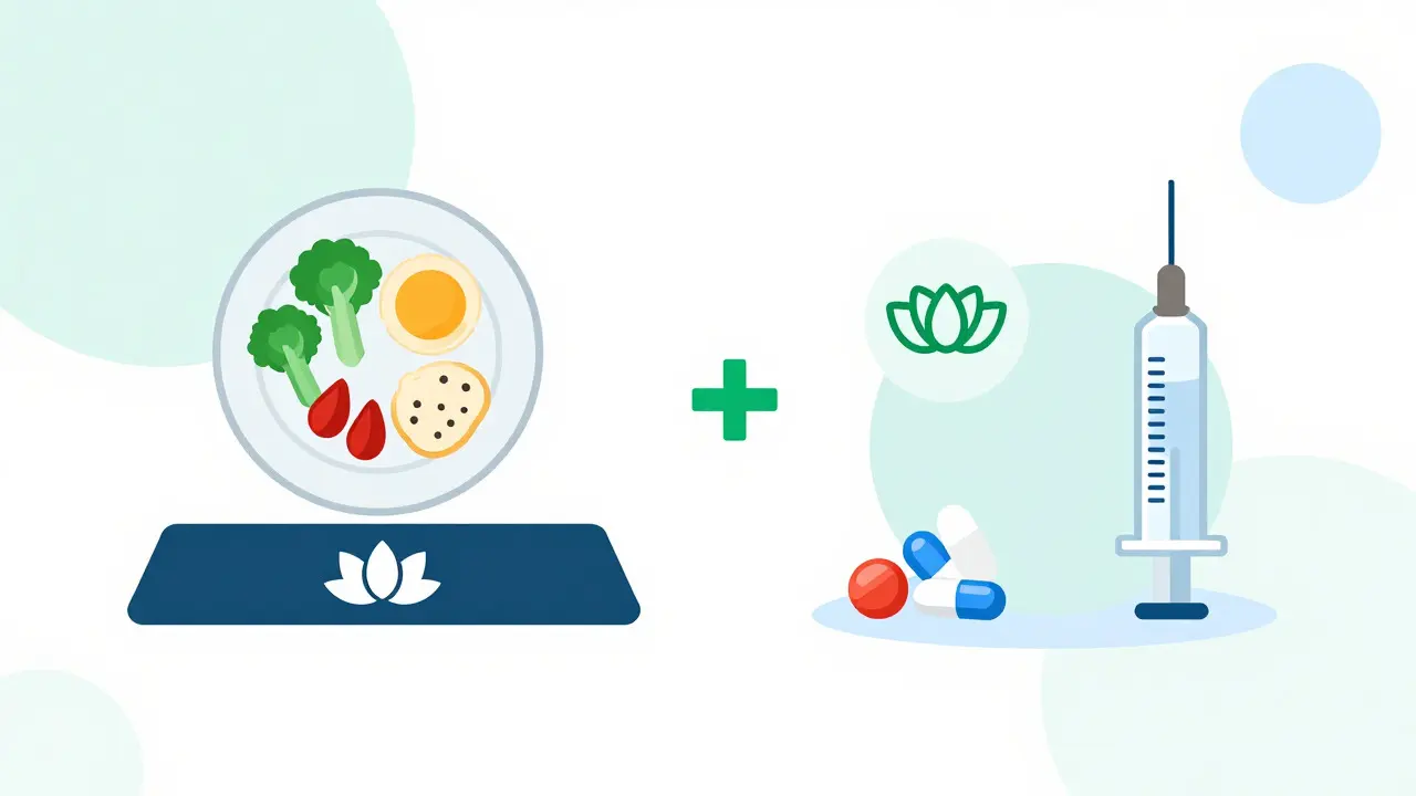 Koncept rovnováhy mezi životním stylem a léčbou